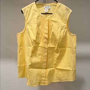 Coldwater Creek Yellow Sleeveless Women's Top Size 2X